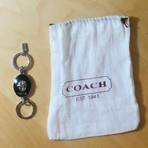 COACH key chain and drawstring bag